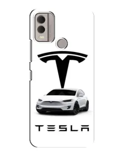 Чехол для Nokia C22 с картинкой «Tesla White Style»