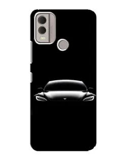 Чехол для Nokia C22 с картинкой «Фары Tesla Night»