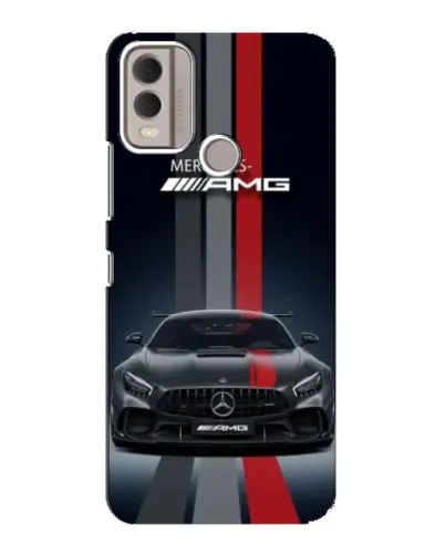 Чехол для Nokia C22 с картинкой «Mercedes — белый карбон» Чехол для Nokia C22 с картинкой «Mercedes — белый карбон»