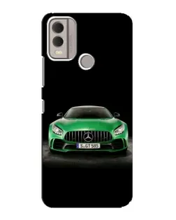Чехол для Nokia C22 с картинкой «Mercedes — неоновый лого»