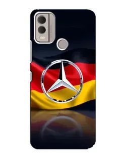 Чехол для Nokia C22 с картинкой «Mercedes — флаг Германии»