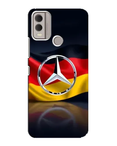 Чехол для Nokia C22 с картинкой «Mercedes — флаг Германии» Чехол для Nokia C22 с картинкой «Mercedes — флаг Германии»