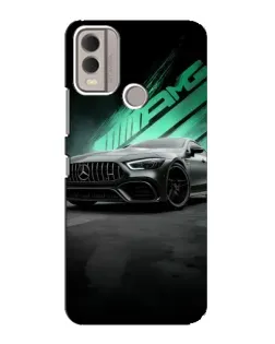Чехол для Nokia C22 с картинкой «Темный Mercedes AMG»