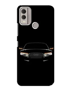 Чехол для Nokia C22 с картинкой «Audi — ночной контур»