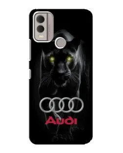 Чехол для Nokia C22 с картинкой «Пантера и Audi»