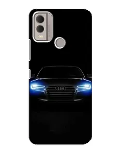 Чехол для Nokia C22 с картинкой «Audi в неоне»