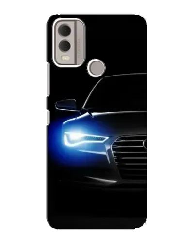 Чехол для Nokia C22 с картинкой «Неоновый взгляд Audi» Чехол для Nokia C22 с картинкой «Неоновый взгляд Audi»