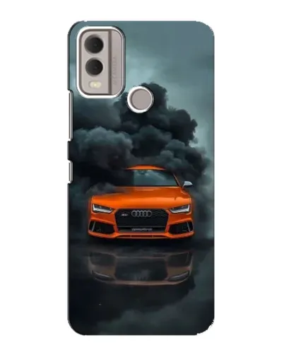 Чехол для Nokia C22 с картинкой «Audi в облаках дыма» Чехол для Nokia C22 с картинкой «Audi в облаках дыма»
