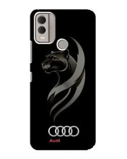 Чехол для Nokia C22 с картинкой «Графика — пантера и Audi»