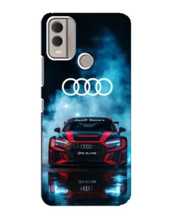 Чехол для Nokia C22 с картинкой «Audi Sport — неон»