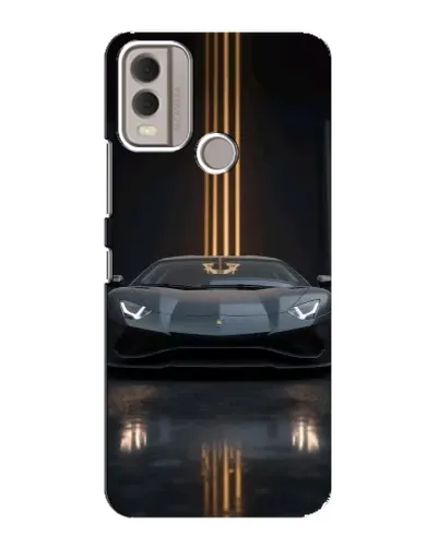Чехол для Nokia C22 с картинкой «Lamborghini золотые линии» Чехол для Nokia C22 с картинкой «Lamborghini золотые линии»