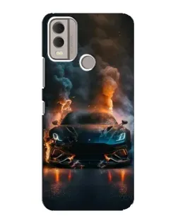 Чехол для Nokia C22 с картинкой «Lamborghini дымная эстетика»