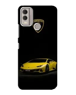 Чехол для Nokia C22 с картинкой «Lamborghini желтый акцент»