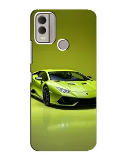 Чехол для Nokia C22 с картинкой «Салатовый Lamborghini Huracan»