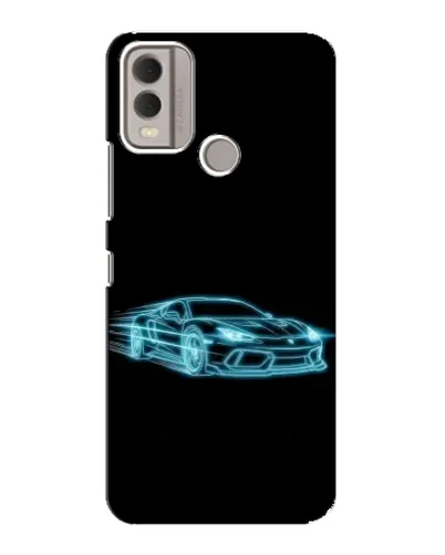 Чехол для Nokia C22 с картинкой «Неоновый контур Lamborghini» Чехол для Nokia C22 с картинкой «Неоновый контур Lamborghini»