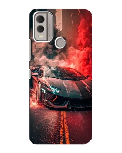 Чехол для Nokia C22 с картинкой «Lamborghini красный дым» Чехол для Nokia C22 с картинкой «Lamborghini красный дым»