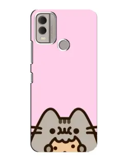 Чехол для Nokia C22 с картинкой «Pusheen и печенье» Чехол для Nokia C22 с картинкой «Pusheen и печенье»