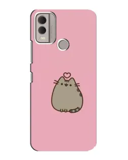 Чехол для Nokia C22 с картинкой «Pusheen сердце»