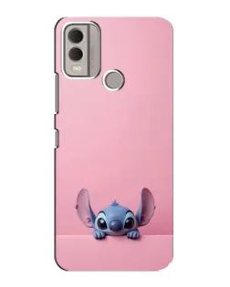 Чехол для Nokia C22 с картинкой «Stitch выглядывает»