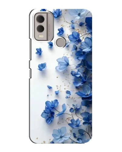 Чехол для Nokia C22 с картинкой «Голубой цветочный каскад» Чехол для Nokia C22 с картинкой «Голубой цветочный каскад»