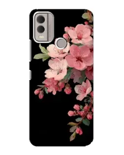 Чехол для Nokia C22 с картинкой «Розовая ветка сакуры»