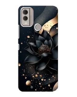 Чехол для Nokia C22 с картинкой «Черный лотос»