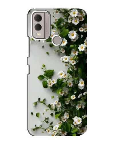 Чехол для Nokia C22 с картинкой «Ветка мелких белых цветов» Чехол для Nokia C22 с картинкой «Ветка мелких белых цветов»