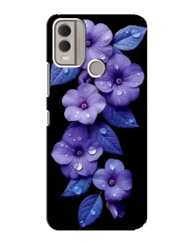 Чехол для Nokia C22 с картинкой «Фиолетовые цветы с росою» Чехол для Nokia C22 с картинкой «Фиолетовые цветы с росою»