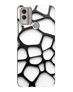 Чехол для Nokia C22 с картинкой «Белая объемная сетка» Чехол для Nokia C22 с картинкой «Белая объемная сетка»
