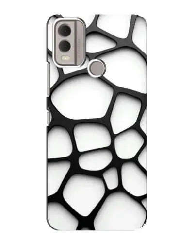 Чехол для Nokia C22 с картинкой «Белая объемная сетка» Чехол для Nokia C22 с картинкой «Белая объемная сетка»