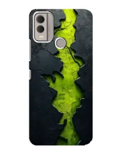 Чехол для Nokia C22 с картинкой «Салатовый разлом скалы»