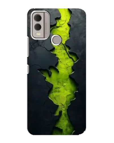 Чехол для Nokia C22 с картинкой «Салатовый разлом скалы» Чехол для Nokia C22 с картинкой «Салатовый разлом скалы»