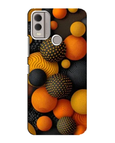 Чехол для Nokia C22 с картинкой «Объемные оранжевые сферы» Чехол для Nokia C22 с картинкой «Объемные оранжевые сферы»