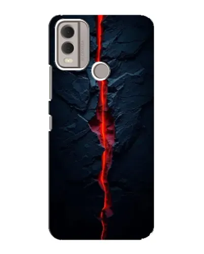 Чехол для Nokia C22 с картинкой «Kрасная лавовая трещина» Чехол для Nokia C22 с картинкой «Kрасная лавовая трещина»