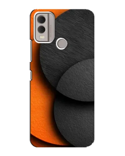 Чехол для Nokia C22 с картинкой «Геометрия оранжевых кругов» Чехол для Nokia C22 с картинкой «Геометрия оранжевых кругов»