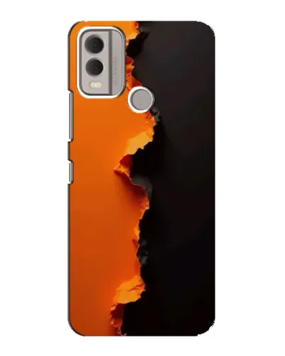Чехол для Nokia C22 с картинкой «Оранжевый разлом» Чехол для Nokia C22 с картинкой «Оранжевый разлом»