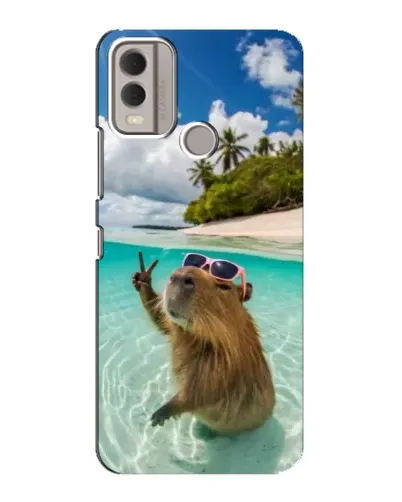 Чехол для Nokia C22 с картинкой «Капибара на море» Чехол для Nokia C22 с картинкой «Капибара на море»