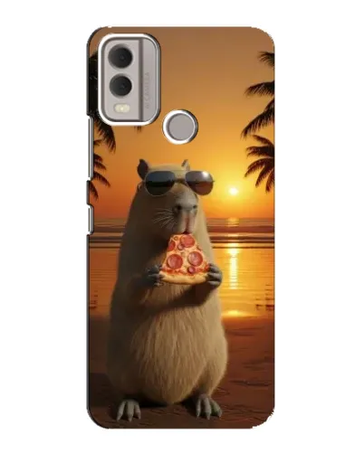 Чехол для Nokia C22 с картинкой «Капибара с пиццей» Чехол для Nokia C22 с картинкой «Капибара с пиццей»