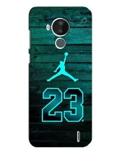 Чехол для Nokia C30 с картинкой «Jordan Cyan 23»