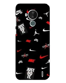 Чехол для Nokia C30 с картинкой «Nike Mix Pattern»