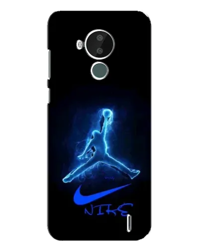 Чехол для Nokia C30 с картинкой «Jordan Neon Blue»