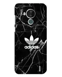 Чехол для Nokia C30 с картинкой «Белый мрамор Adidas»