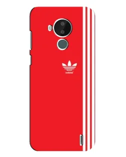 Чехол для Nokia C30 с картинкой «Красный минимализм Adidas»