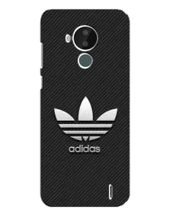 Чехол для Nokia C30 с картинкой «Adidas Карбоновая текстура»