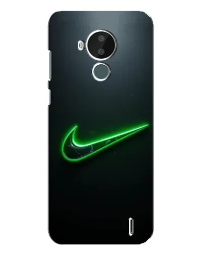 Чехол для Nokia C30 с картинкой «Неоновый контур Nike»