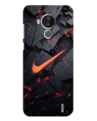 Чехол для Nokia C30 с картинкой «Nike — эффект разломов»