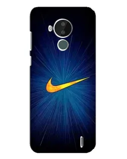 Чехол для Nokia C30 с картинкой «Синий пульс Nike»