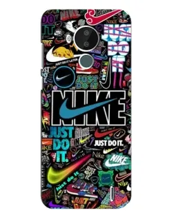 Чехол для Nokia C30 с картинкой «Яркий коллаж Nike»