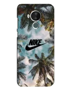 Чехол для Nokia C30 с картинкой «Тропический принт Nike»