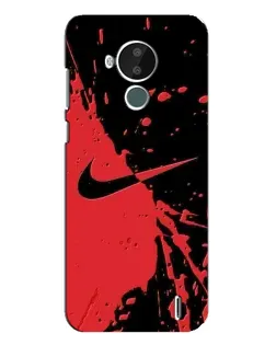 Чехол для Nokia C30 с картинкой «Красные брызги Nike»